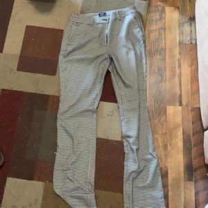 Houndstooth black and white slacks